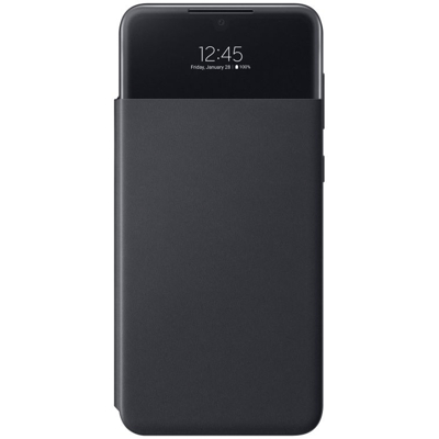 Afbeelding van Samsung Galaxy A33 Hoesje Kunststof Bookcase Zwart Telefoonhoesje