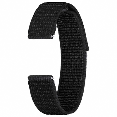 Afbeelding van Originele Feather Fabric Band Wide M/L voor de Galaxy Watch 6 / Classic 5 Pro Black Samsung bandje Zwart Textiel