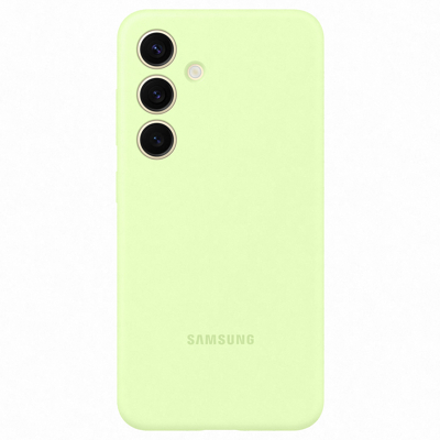 Afbeelding van Samsung Galaxy S24 Hoesje Siliconen en TPU (zacht) Softcase/Backcover Lichtgroen Telefoonhoesje