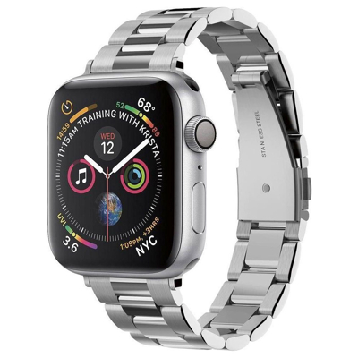 Afbeelding van Apple Watch bandje Staal Zilver Geschikt voor 38/40/41 mm