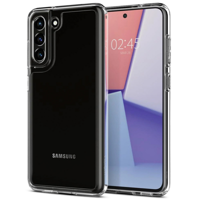 Afbeelding van Samsung Galaxy S21 FE Hoesje Kunststof Spigen Backcover/Hardcase Transparant Telefoonhoesje Shockproof/Valbescherming