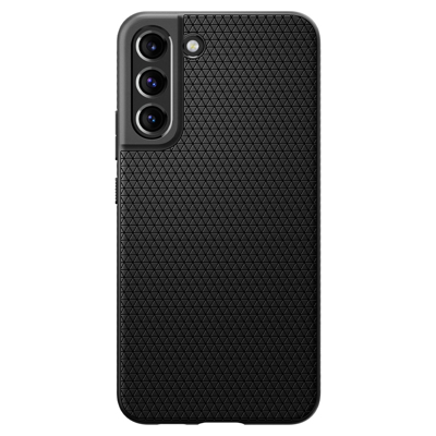 Afbeelding van Samsung Galaxy S22 Hoesje Siliconen en TPU (zacht) Spigen Softcase/Backcover Zwart Telefoonhoesje Shockproof/Valbescherming