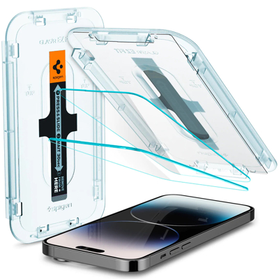 Afbeelding van 2 Pack Screenprotectors Apple iPhone 14 Pro: Spigen GLAStR Fit Duo + Applicator