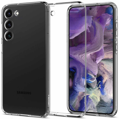 Afbeelding van Samsung Galaxy S23 Plus Hoesje Siliconen en TPU (zacht) Spigen Softcase/Backcover Transparant Telefoonhoesje