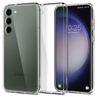 Afbeelding van Samsung Galaxy S23 Plus Hoesje Kunststof Spigen Hardcase/Backcover Transparant Telefoonhoesje Shockproof/Valbescherming