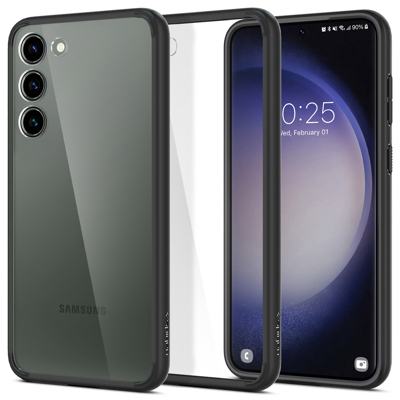 Afbeelding van Samsung Galaxy S23 Plus Hoesje Kunststof Spigen Hardcase/Backcover Zwart Telefoonhoesje Shockproof/Valbescherming