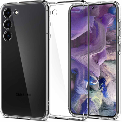Afbeelding van Samsung Galaxy S23 Hoesje Kunststof Spigen Hardcase/Backcover Transparant Telefoonhoesje Shockproof/Valbescherming