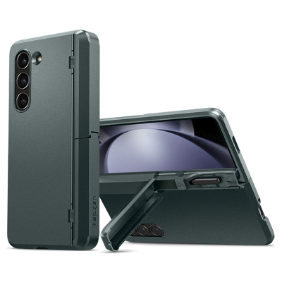 Afbeelding van Samsung Galaxy Z Fold 5 Hoesje Kunststof Spigen Hardcase/Backcover Groen Telefoonhoesje Shockproof/Valbescherming