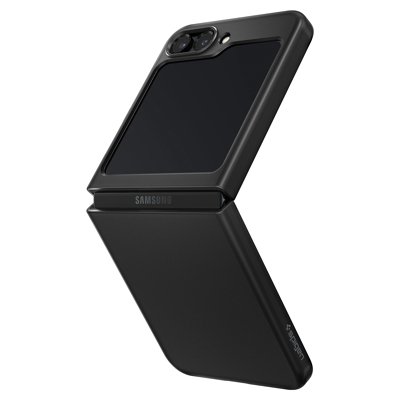 Afbeelding van Samsung Galaxy Z Flip 5 Hoesje Kunststof Spigen Hardcase/Backcover Zwart Telefoonhoesje
