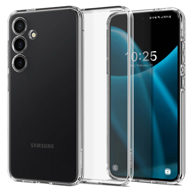 Afbeelding van Samsung Galaxy S24 Hoesje Siliconen en TPU (zacht) Spigen Backcover/Softcase Transparant Telefoonhoesje
