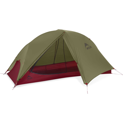 Abbildung von MSR FreeLite 1 Person Ultralight Backpacking Tent Green/Red