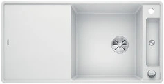 Afbeelding van Blanco Axia III XL 6 S F spoelbak met spoeltafel in wit glazen snijplank 523529