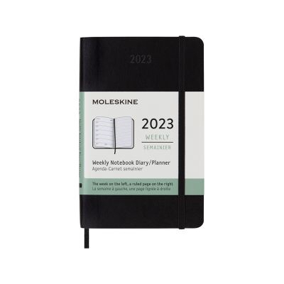 Afbeelding van Agenda 2023 Moleskine 12mnd weekly pocket black soft cover