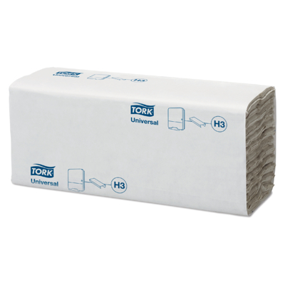 Afbeelding van Tork Universal Papieren Handdoeken, 1 laags, 192 Vellen, Systeem H3, Wit, Pak Van 24 Stuks Handdoek