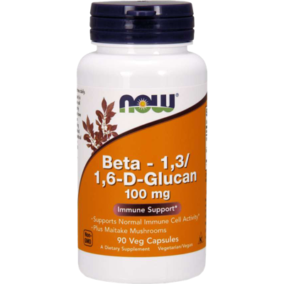 Afbeelding van Now Foods Beta 1,3/1,6 D Glucan 100mg 90v capsules