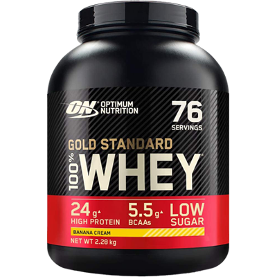 Afbeelding van Optimum Nutrition 100% Whey Gold Standard 2270gr Banaan