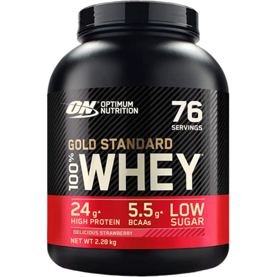 Afbeelding van Optimum Nutrition 100% Whey Gold Standard 2270gr Aardbei