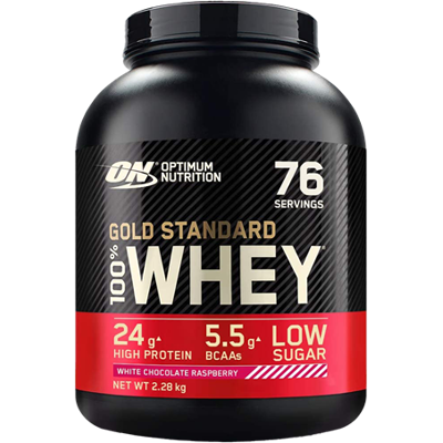 Afbeelding van Optimum Nutrition 100% Whey Gold Standard 2270gr White Choco Raspberry