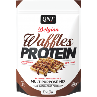 Afbeelding van QNT Belgian Waffles Protein 480gr Milk Chocolate