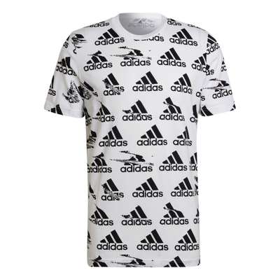 Abbildung von adidas Big Logo T Shirt Herren Weiß, Schwarz, Größe S