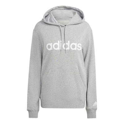 Abbildung von adidas Sportswear W LIN FT HD Sweatshirt, Damen, Größe: Small, Medium grey heather/white
