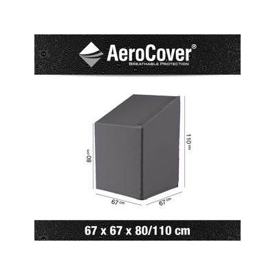Afbeelding van Aerocover Hoes voor stapel stoelen 67x67x80/110 cm Antraciet 100,00cm x 67,00cm