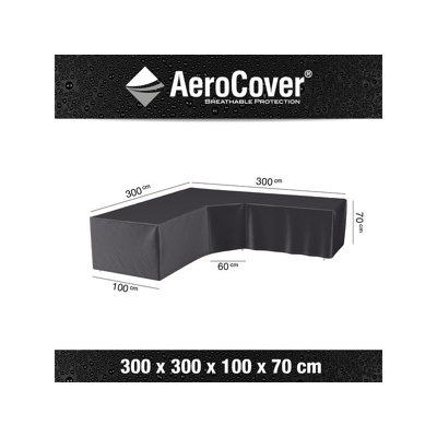 Afbeelding van Aerocover Loungesethoes L/Trapeze 300x300x100x70 Antraciet 70,00cm x 300,00cm 100,00cm