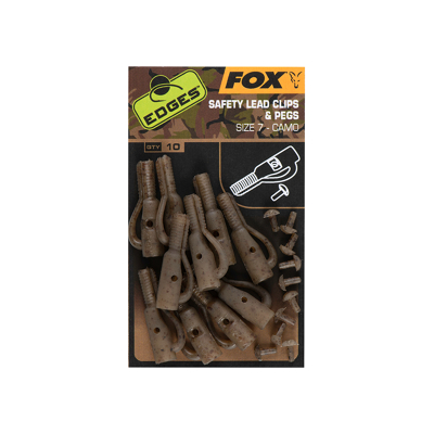 Afbeelding van Fox Edges Camo Slik Lead Clips &amp; Pegs Size 10