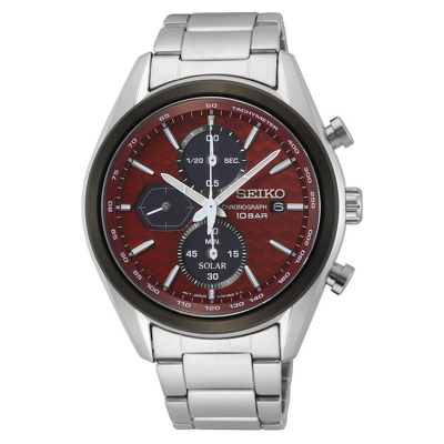 Afbeelding van Seiko SSC771P1 Horloge Chronograaf staal zilverkleurig rood 41,4 mm