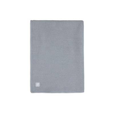 Afbeelding van Jollein wiegdeken stone grey fleece 75 cm x 100 Dekens &amp; Dekbedden