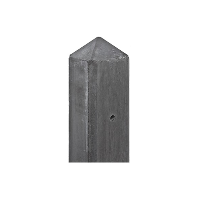 Afbeelding van Betonpaal Antraciet Voor Rots /leisteen /houtmotief Met Diamantknop 10x10x280cm T paal