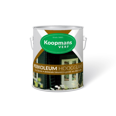Afbeelding van Koopmans Perkoleum Hoogglans Dekkend Ready Mixed 2,5 ltr 237 antiekrood Buitengevel &amp; Tuin