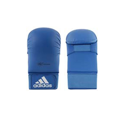 Afbeelding van adidas WKF Karatehandschoen Zonder Duim Blauw Large