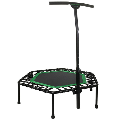 Afbeelding van Tunturi Hexagon Fitness trampoline Mini met in hoogte verstelbare handgreep Incl. beschermhoes
