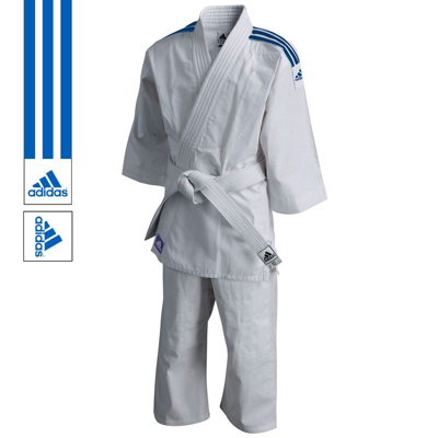 Afbeelding van adidas Judopak J200 Evolution Wit/Blauw 110 120cm