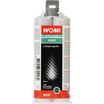 Afbeelding van Womi Womix W247 2K Plastic Repair Flex Zwart 50ml