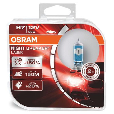 Afbeelding van Osram H7 Night Breaker Laser 150% 3500K Halogeen