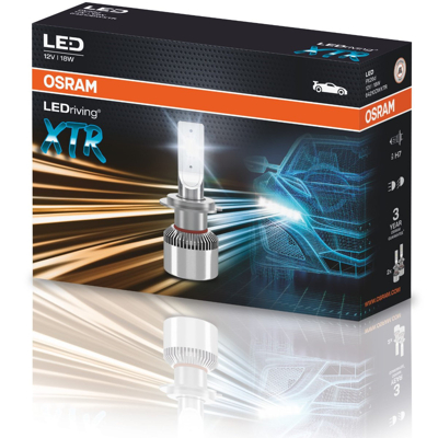 Afbeelding van H7 koplamp set Osram daglichtwit 6000K 18 Watt &amp; 1750 Lm/stuk 12V 24V DC Offroad