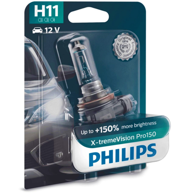 Afbeelding van Philips H11 Halogeen lamp 12V PGJ19 2 X tremeVision Pro150