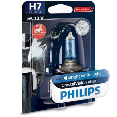 Afbeelding van Philips H7 CrystalVision Ultra Moto 55W 12V Motorkoplamp