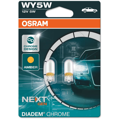 Afbeelding van Osram WY5W Gloeilamp 12V 5W W2.1x9.5d Diadem Chrome 2 stuks