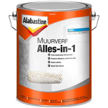 Afbeelding van Alabastine Muurverf Alles in 1 2,5 liter voor binnen