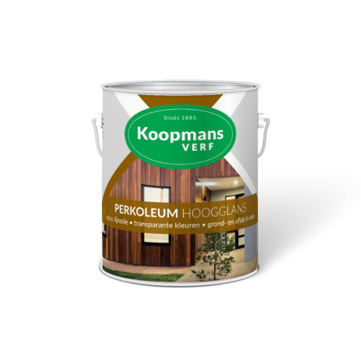 Afbeelding van Koopmans Perkoleum Hoogglans Transparant 0,75 ltr 220 noten Buitengevel &amp; Tuin