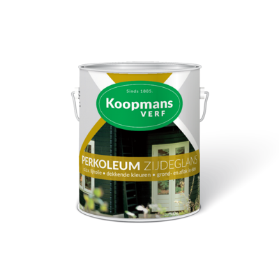 Afbeelding van Koopmans Perkoleum Zijdeglans Dekkend Ready Mixed 2,5 ltr 289 antraciet Buitengevel &amp; Tuin