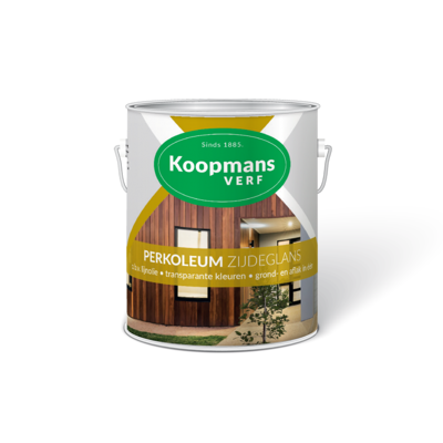 Afbeelding van Koopmans Perkoleum Zijdeglans Transparant 2,5 ltr 220 noten Buitengevel &amp; Tuin