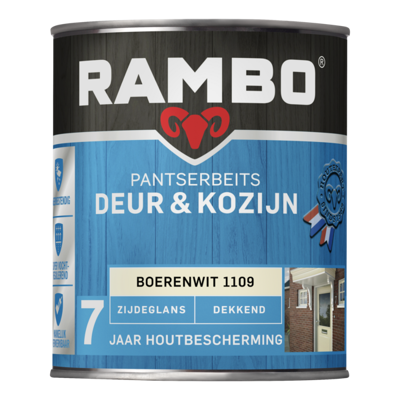 Afbeelding van Rambo Pantserbeits Deur &amp; Kozijn Dekkend Zijdeglans Boerenwit 1109