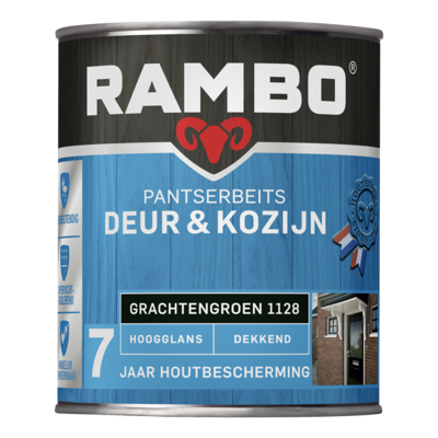 Afbeelding van Rambo Pantserbeits Deur &amp; Kozijn Dekkend Hoogglans Grachtengroen 1128