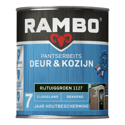 Afbeelding van Rambo Pantserbeits Deur &amp; Kozijn Dekkend Zijdeglans Rijtuiggroen 1127