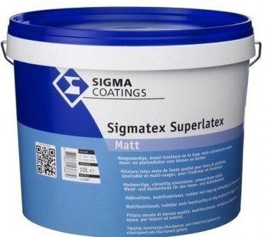 Afbeelding van Sigma Sigmatex Superlatex Matt 10 Liter Hoogwaardige Plafond &amp; Muurverf