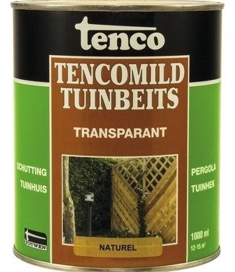 Afbeelding van Tenco Tencomild Tuinbeits Transparant 1 ltr antraciet Buiten onderhoud